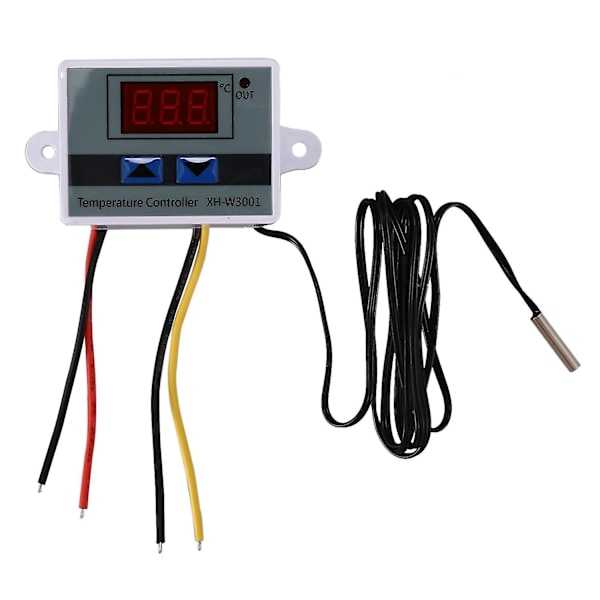 3st 220V 10A Digital LED Temperaturkontroller Termostat Kontrollbrytare Sond