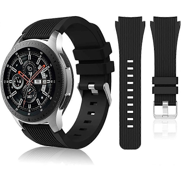 Kompatibel med Samsung Galaxy Watch 46mm band/Gear S3 Frontier, Classic armbånd/Galaxy Watch 3 band 45mm, 22mm myke silikonband armbånd Spo