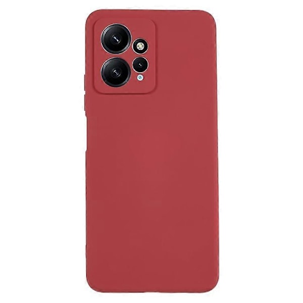 Kompatibel med Xiaomi Redmi Note 12 4G Gummibelagt TPU Telefon Cover Fiberforing Anti-drop Telefonbeskyttelse Red