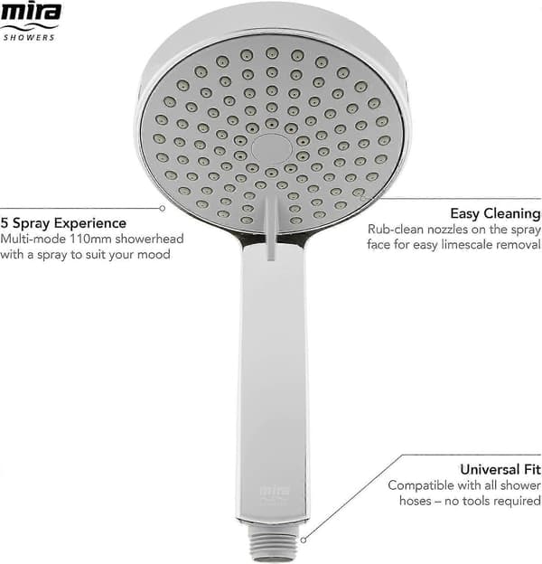 Mira Showers Citrus Dusjhode 5 Spray Dusjhode 110mm Krom