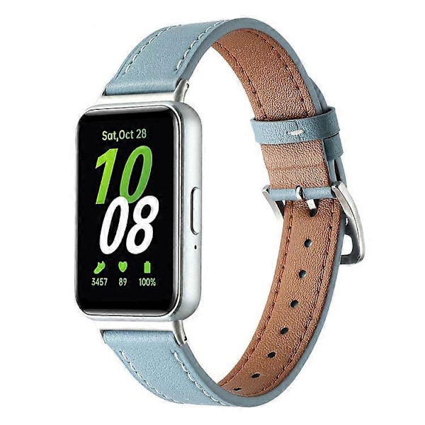 Kompatibel med Samsung Galaxy Fit3 Ægte Læder Urrem Udskiftning Azure