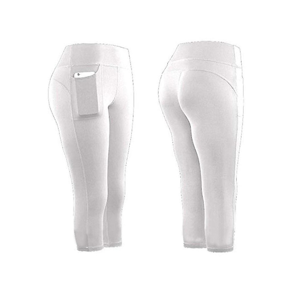Tflycq Naisten Stretch Jooga Fitness Kuntoilu Juoksu Kuntosali Urheilutaskut Aktiivihousut White S