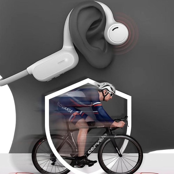 Bluetooth Headset Trådlösa mobiltelefoner Öronsnäcka V4.1 med mikrofonbrusreducerande handsfree hörlurar för bilkörning Kompatibel med Iphone Android Alla Sma white