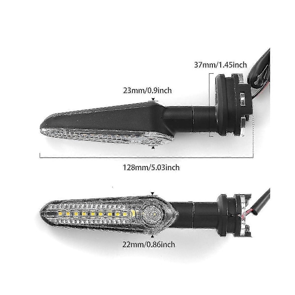 För Mt07 Tracer 700 900 Xj6 Fz6 Mt09 900 Mt10 Led Blinkers Indikatorljus För Yzf R15 R1 R3 R6