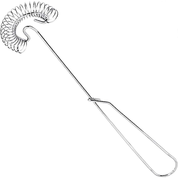 1 stk. æggepisker i rustfrit stål, spiralpiskeris, mini æggepisker, hurtig æggepisker, velegnet til restauranter, hjemmekøkkener