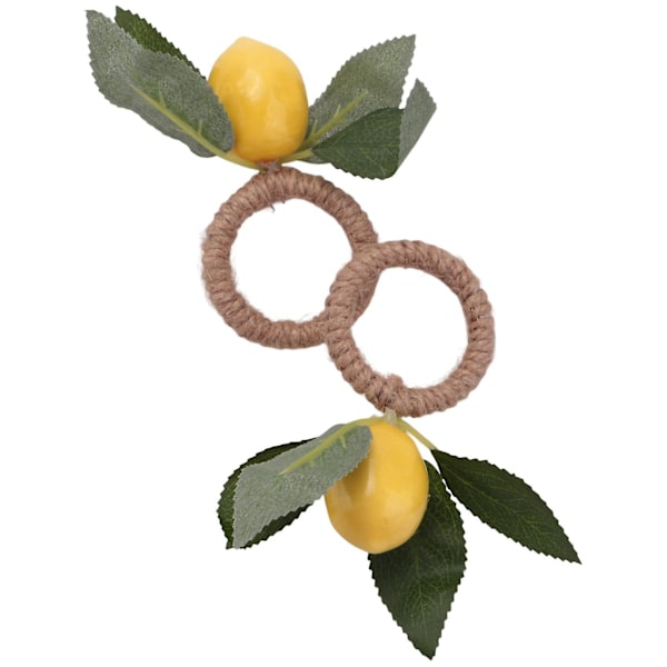 Servietringe med Citron, Citronranke Servietringe, Servietholder til Borddækning, Spisebord, D