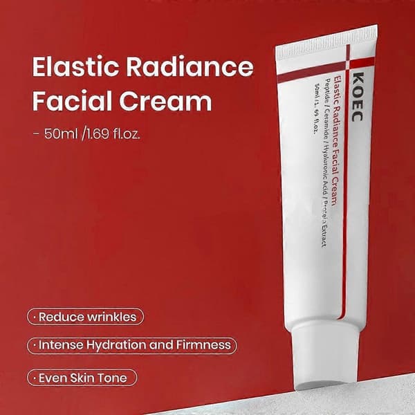 Elastic Radiance Ansiktskräm, Anti-aging Ansiktsfuktighetskräm, Avancerad Snabbabsorberande & Närande, Återfuktar, Stramar Upp & Reducerar Rynkor, Låg Irritation 2PCS