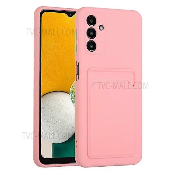 Kompatibel med Samsung Galaxy A13 5G Kamerabeskyttelse Støtsikker TPU Sklisikkert Telefondeksel med Kortholder Pink