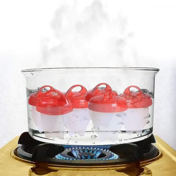 8 Eggkjeler med non-stick belegg, silikon eggkokere, posjerte egg VAM