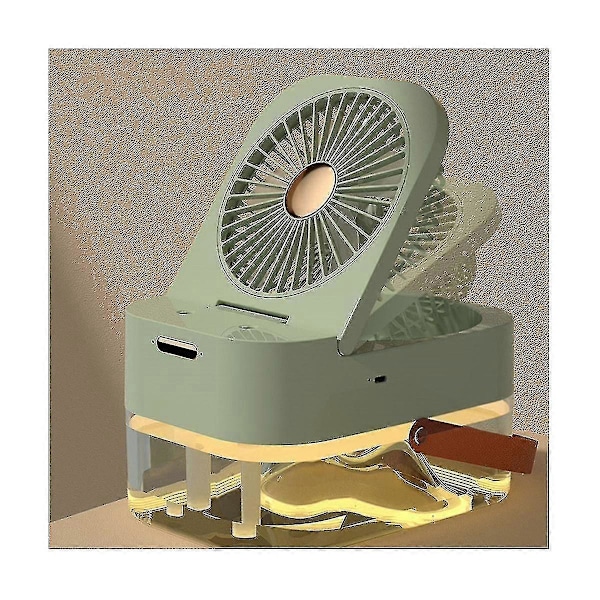 Ventilator Luftfugter Bærbar Ventilator Luftkøler Luftfugter USB Ventilator Bordventilator Med Natlys Til Sommer
