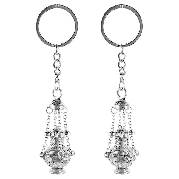 Elegant Legeringsnyckelring, Mångsidig Rökelsehänge för Bil- och Väskaccessoarer
