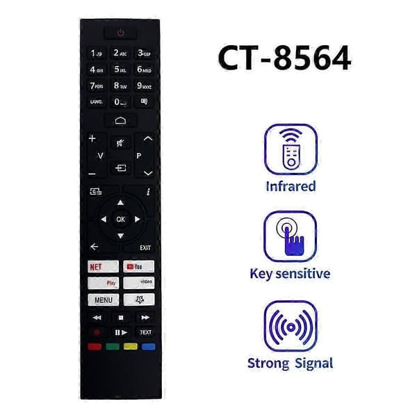 Ersättningsfjärrkontroll CT-8564 för Smart LED TV RC45157 Tillbehör