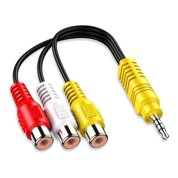 3,5 mm - 3 RCA -kaapeli videokomponentti AV-sovitinkaapeli