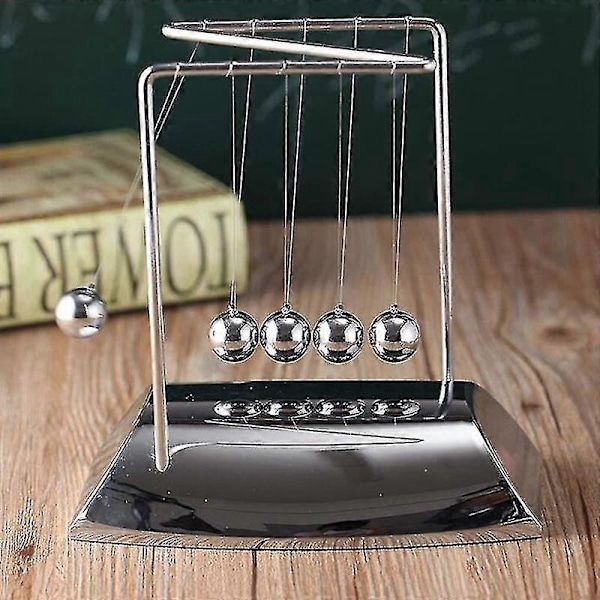 Balls Bring 5 Kugler, Z Formet Vugge, Elektropletteret Metalmateriale Kugler Med Base, Fysisk Gadget