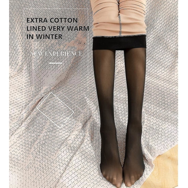 Naisten paksut lämpimät kaksivuoraiset Stretch-fleece-sukkahousut