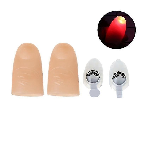 Tommel Fingre Lampe Nyhet Morsom Spøk Led Lys Blinkende Fingre Fantastiske Leker-ZZY