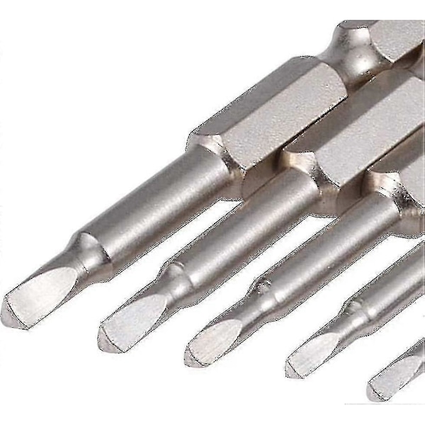 5 kpl Magneettisia Kolmiopääruuvimeisselin Kärkiä, S2 Teräksestä Valmistettu Kolmikulmainen Ruuvimeisselin Kärki Kuusiokantainen Kolmioruuvimeisselin Kärkisarja (1 sarja, Hopea) XiXi