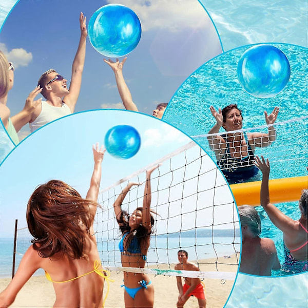 40 cm Uppblåsbar Strandboll Vattenboll Uppblåsbar Vattenleksaksboll Poolleksak Storlek PVC Studsboll för Utomhus Skola Vattensporter Sommarfest Sup