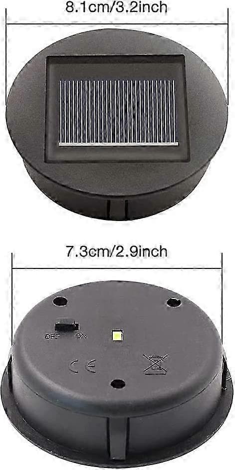 4-pack Solcellslampor Ersättning med LED-lampor, Solcellstaklampa Ersättning, LED Solpanel Sha