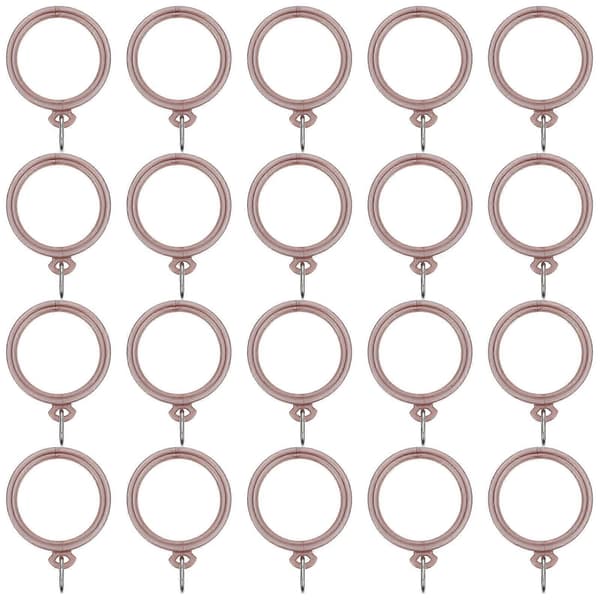 Draperistång Ringar Gardinfästen Duschdraperier Plast 8x5,5cm Hängande 20-pack