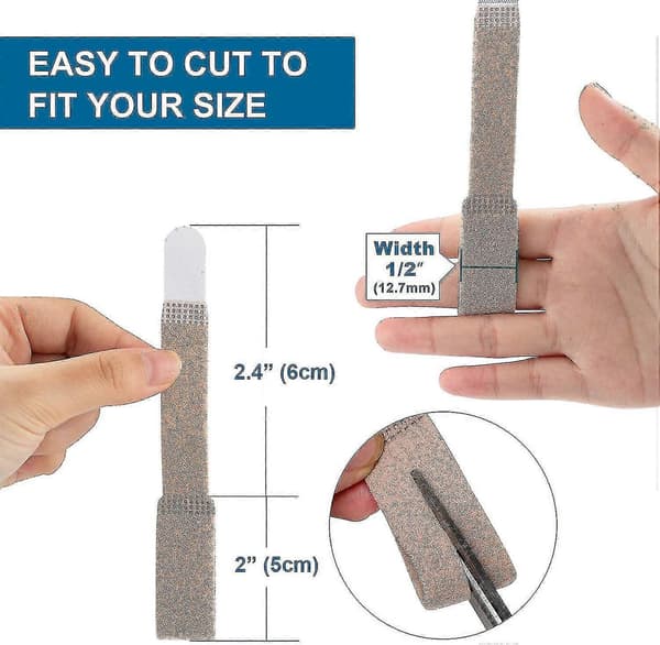 12 stk. finger tape til fastklemte, hævede, dislocerede fingerled, fingerskinner