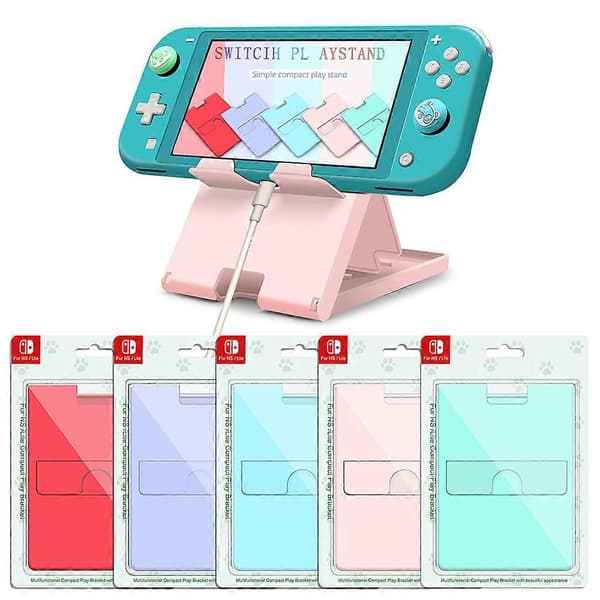 Universellt hopfällbart skrivbordsställ med basfäste för Switch Lite