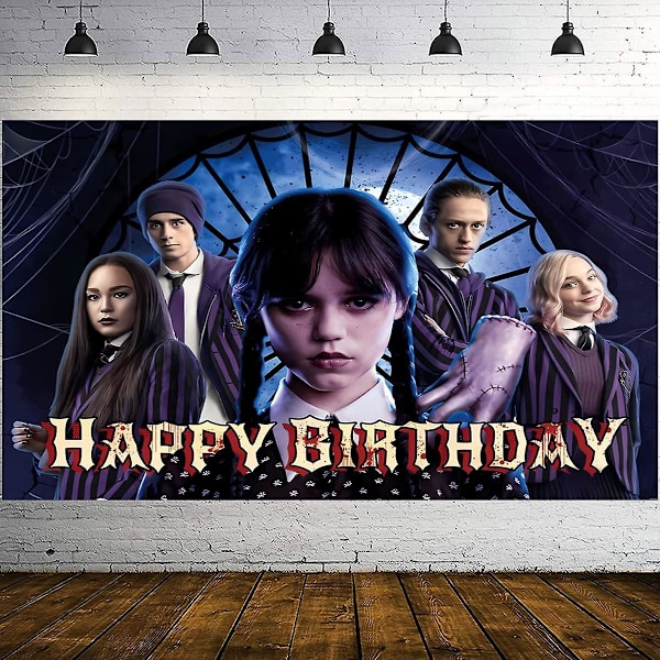 5x3ft Wednesday Addams Valokuvaus Vinyyli Valokuva Tausta Lasten Syntymäpäiväjuhlien Taustakoristeisiin (wednesday)