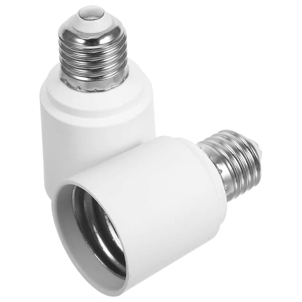 Pære Base Adapter E27 Til E40 Konverter Til Kontorbrug Plast Kompakt Design Overbelastningsbeskyttelse 2 stk