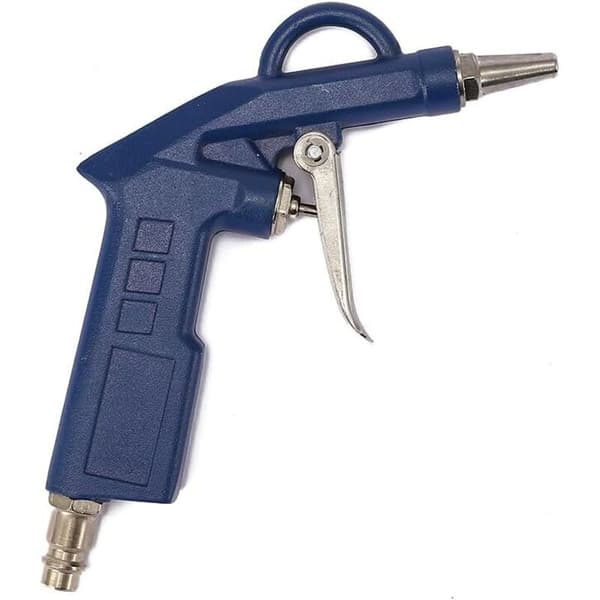 6 - Kompressor Tilbehørssæt - 5m Luftslange - Dækpumpe Blæsepistol - Dyser Adaptere - Værksted Garage DIY - Blå
