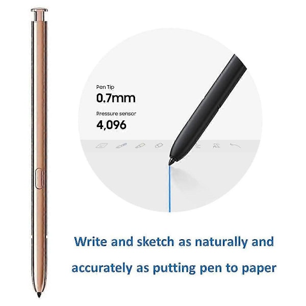 Bluetooth Stylus Penn for Note 20 Ultra S 4096 Trykksensor for Galaxy Note 20 & Note 20 Ultra 5G