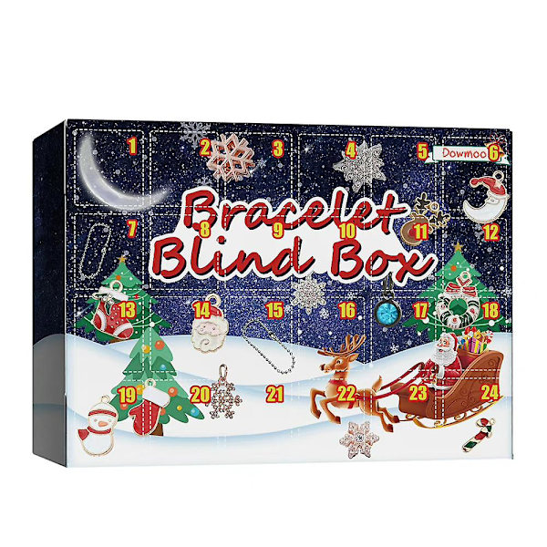 2023 jul 24 dagar adventskalender Xmas Countdown gör-det-själv-armbandskit Dekoration Blind Box Present Nyårsfestfavoriter