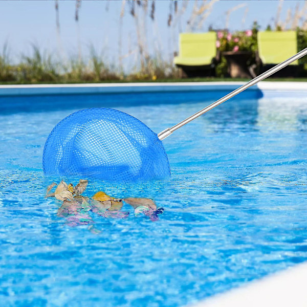 Fiskenät för Pool Dam Badkar Löv med Stång Rengöring Q
