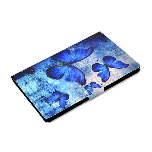 Mønstertrykk Lær Stativ Tablet Shell Kompatibel Med Lenovo Tab M10 Plus TB-X606F Blue