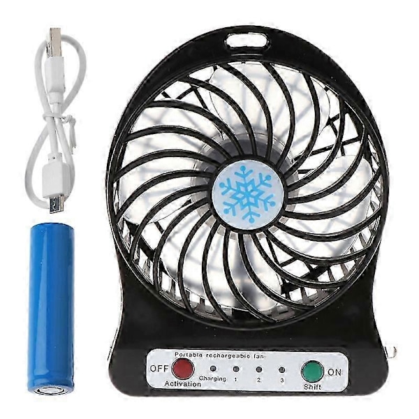 Mini USB Bord- og Kontorpersonlig Fan - Stille, Bærbar, USB-Stik