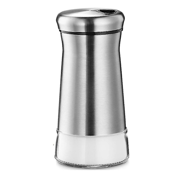 Salt- og pebersæt - Krydderidispensor med justerbare hældningshuller - Rustfrit stål & glas