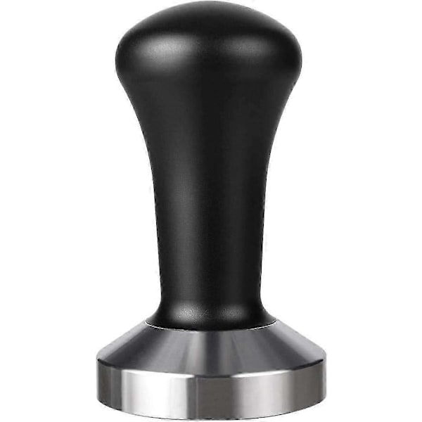 Kaffetamper i rustfritt stål med frostet håndtak og flat bunn 58mm Kaffegruntkompressor