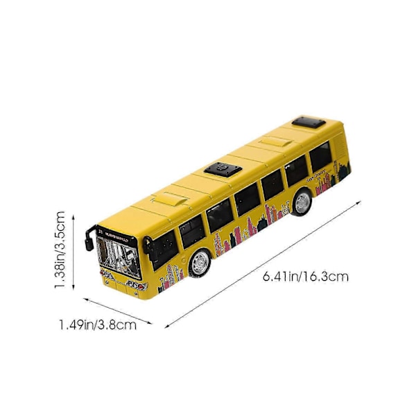 Simulerings Bybus Model Træk Tilbage Bus Legetøjsbil Legetøjskøretøjer Legetøj til Børn
