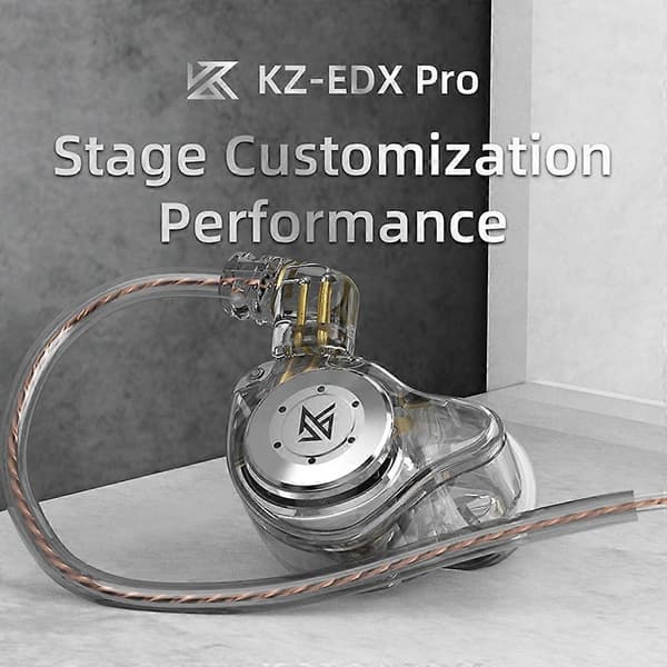 Kz EDXpro Dynamiske Kablede Ørepropper Ekte Kablede Ørepropper Oppladbar Hifi-lyd