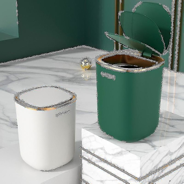 Smart Sensor Skraldespand Køkken Badeværelse Toilet Affaldsspand Bedste Automatisk Induktion Vandafvisende Spand Med Låg 12l (hvid