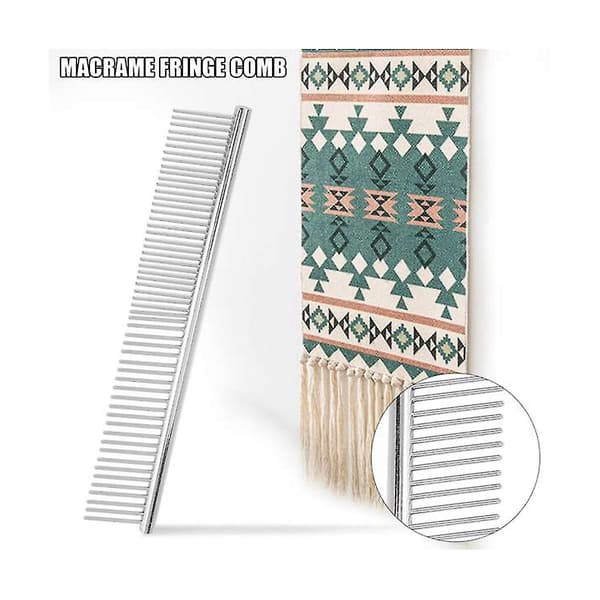 2-pack Macrame-franskammarset i rostfritt stål för att göra stickgarn, rep, macrame-växter