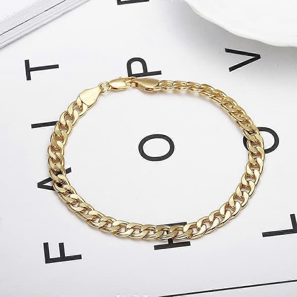 Guld Armbånd i Rustfrit Stål 6mm Bredde Armbånd Smykker til Venner