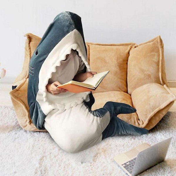 Hupulliset Shark Pyjamat Puku Eläinten haalari Pyjamat lapsille Unisex sarjakuva Hupullinen Cosplay Homewear yöpuvut naisille miehille 2XL