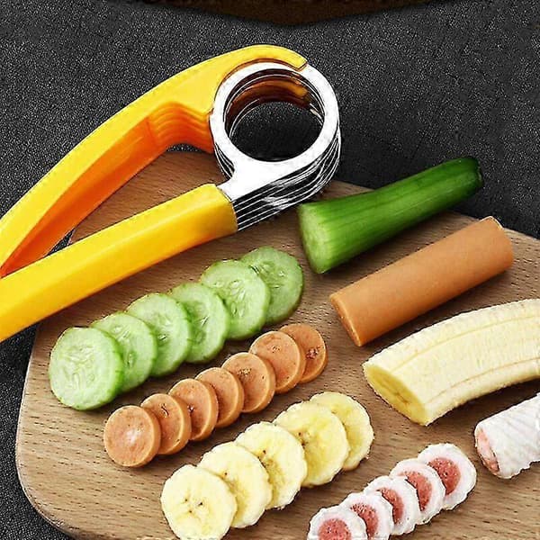 Bananaskärare i rostfritt stål Fruktskorv Skivare