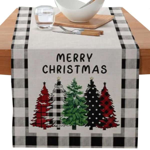 Uusi joulukukka Faceless Gnome Elk Tree liinavaatteet printed pöytäliina lippu ruokasali keittiö pöytäliina pöytäliina cover sisustus style 1 rectangle 33X180CM