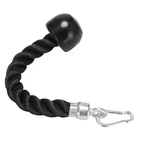 Kraftig Triceps Pull Down Enkelt Reb med Snap Hook Fitness Tilbehør Kabelmaskine Pulldown Reb til Hjemmegym