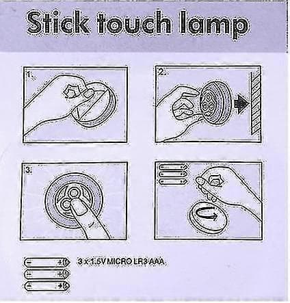 Universal Selvklæbende LED Touch Lys 3 Lys Loft Bil Bagagerum Touch Lamper