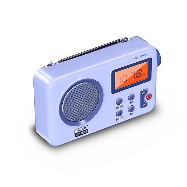 Duschradiohögtalare, FM/AM-radio med LCD-skärm, bärbar stereoradio med hörlursport
