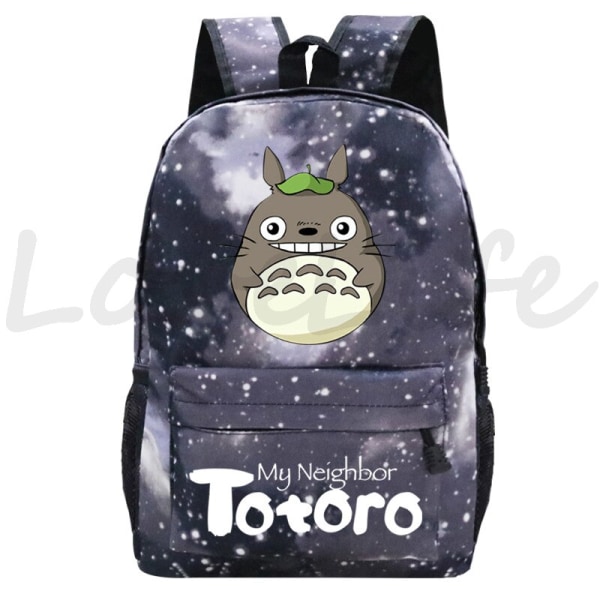 Min granne Totoro Ryggsäckar Anime Ryggsäck Mochila Pojkar Flickor Tecknade Skolväskor Studenter Bokväska Teenage Laptop Reseväska style 3
