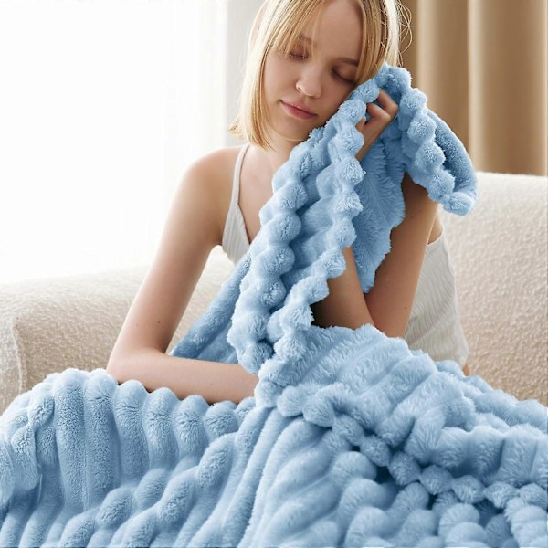 Fleece Twin-pledd for sofa – Supermyke og koselige pledd for kvinner, søtt lite pledd for jenter, 152 x 203 cm