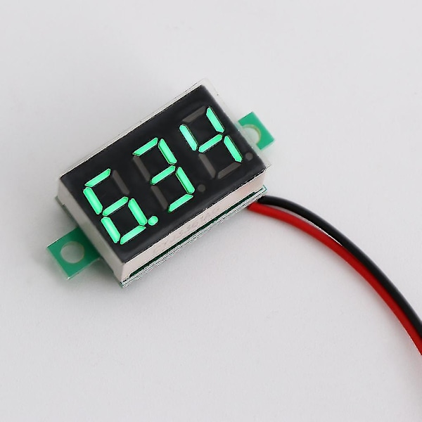 Digital Voltmeter 0.36\" 2-trådar Dc 2.50 Till 32.0v Led Volt Mätare Spänningsmätare A